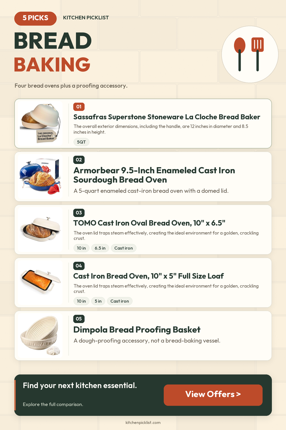 Four bread ovens and a bread-proofing accessory — Kitchen Picklist